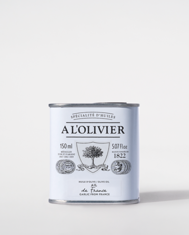 HUILE D'OLIVE INFUSÉE À L'AIL DE FRANCE - 150ML