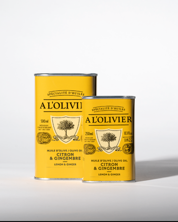 HUILE D'OLIVE INFUSÉE CITRON & GINGEMBRE - 500ML