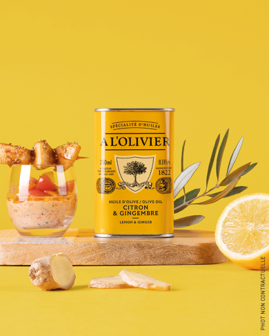HUILE D'OLIVE INFUSÉE CITRON & GINGEMBRE - 500ML