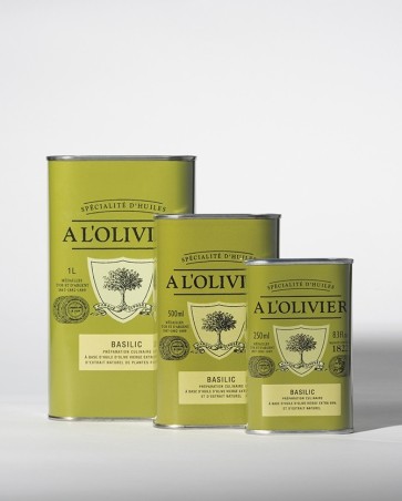 HUILE D'OLIVE INFUSÉE AU BASILIC - 500ML